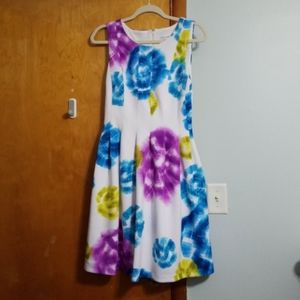 (SOLD) Calvin Klein Tie-Dye Pleated Dress